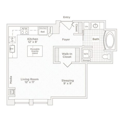 0 bedroom apartment for rent