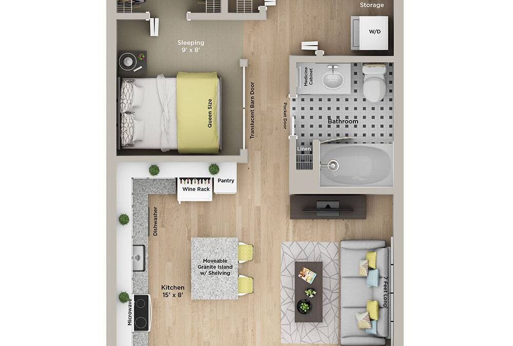 0 bedroom apartment for rent